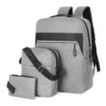 thumbnail image 2 of Sentmoon Hiking Backpack Lightweight Backpack Fashion Three-piece Backpack Backpack Male Business Usb Charging Laptop Bag High-capacity s Bag, 2 of 9