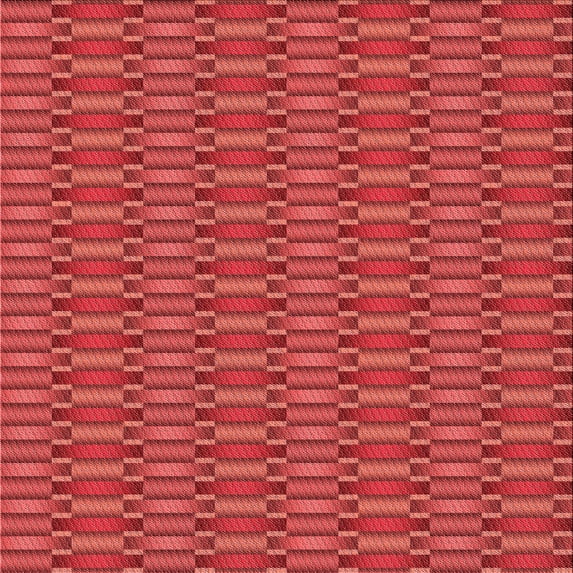 Ahgly Company Indoor Square Patterned Ferrari Red Area Rugs, 7' Square