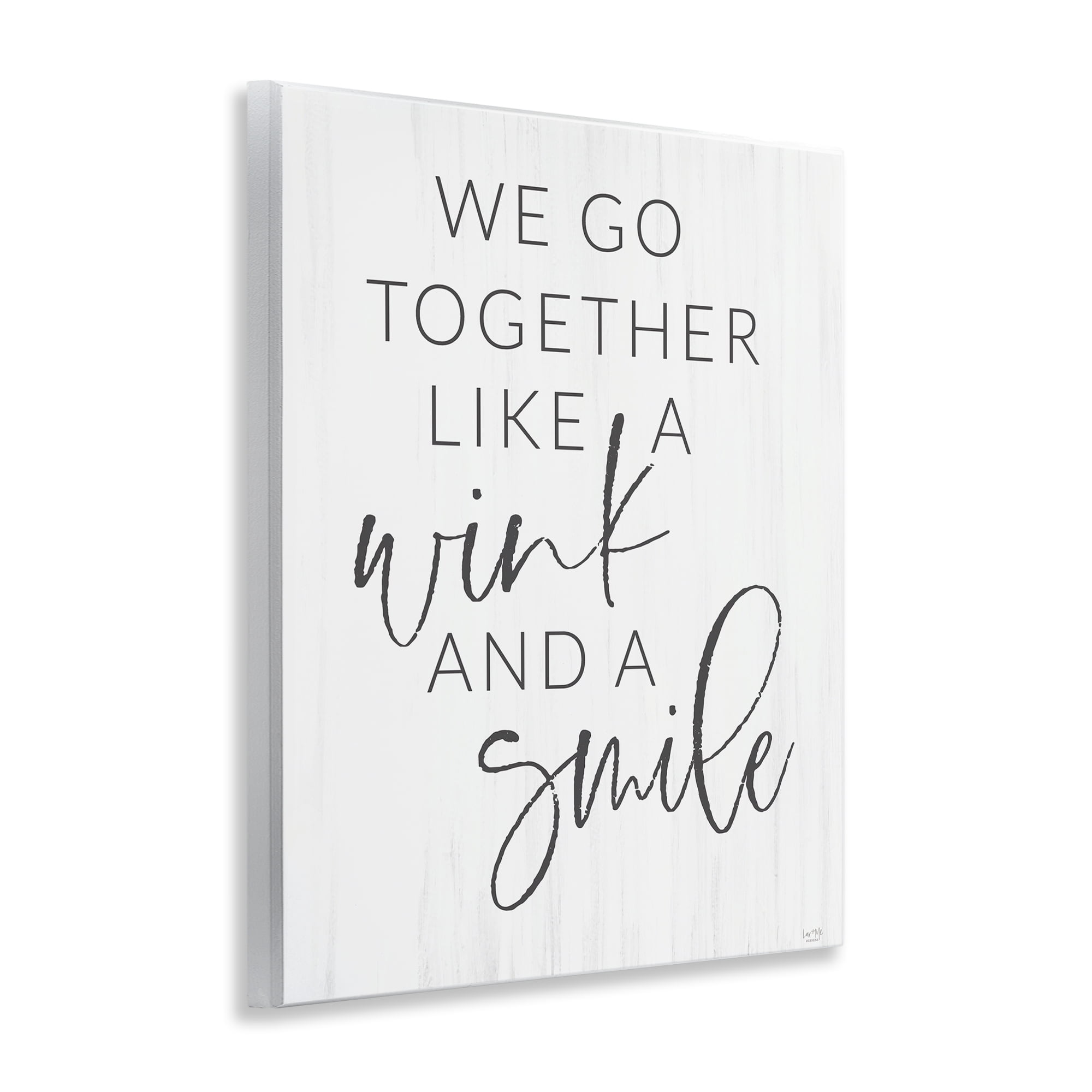 Stupell Industries Go Together Like Wink & Smile Wall Plaque Art, design by Lux + Me Designs