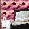 thumbnail image 6 of Boho Peel and Stick Wallpaper Tranquil Fantasy Sky Soft Golden Clouds Crescent Moon Wall Mural 23.6in x 9.8ft Self Adhesive Removable Wall Paper Contact Paper for Nursery Bedroom Cabinets, 6 of 8