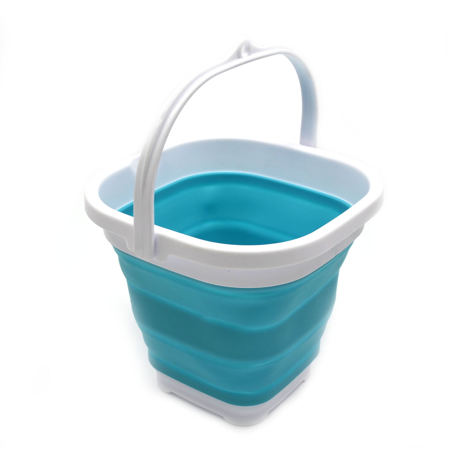 SAMMART Super Mini Square Collapsible Plastic Bucket Foldable Square