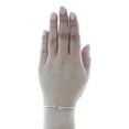 thumbnail image 4 of 10K Yellow Gold Round Diamond Love & Heart Bangle Statement Braeclet 1/10 CT., 4 of 4