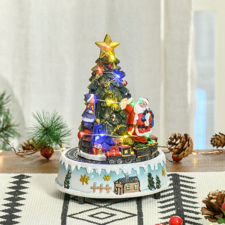 Musical christmas tree with train sale
