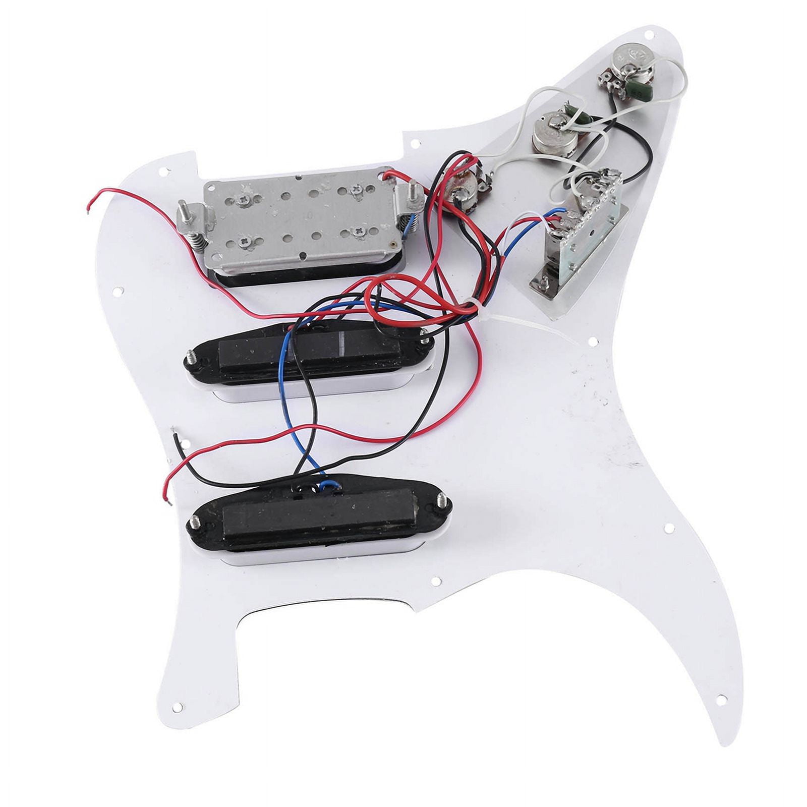 SQ Electric Guitar Loaded Prewired Electric Guitar Pickguard Pickup Assembly White Regular