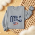 thumbnail image 2 of Tnhcen Women's 4th of July Sweatshirt, Patriotic USA Graphic Pullover, Long Sleeve Crewneck Casual Loose Fit Top, No Hood Fleece Sweater, Sizes S-2XL, 2 of 5