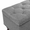 thumbnail image 5 of Dycanpo 50.8" Linen Storage Ottoman Bench Storage Chest for Bedroom,Entryway - Light Gray, 5 of 11