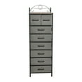 thumbnail image 4 of Household Essentials Victoria Dresser Tower Storage Organizer with 8 Drawers Black Metal Frame and Ashwood Rustic Wood Grain Top, 4 of 7