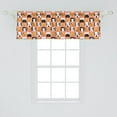 thumbnail image 2 of Ambesonne Dog Window Valance, Funny Puppy Heads Kids Doodle Concept Square Form on Coral Tone Background, Curtain Valance for Kitchen Bedroom Decor with Rod Pocket, 54" X 18", Multicolor, 2 of 3