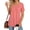 Floral Orange-Red, variant on Womens T Shirts Short Sleeve Pleated Peplum Babydoll Summer Tops V Neck Dressy Casual Tunic