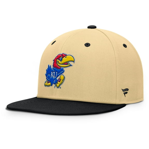 Men's Fanatics Khaki/Black Kansas Jayhawks Balance Fitted Hat