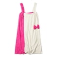 thumbnail image 1 of Falda de baño con parte superior de tubo y lazo de bloque de color doble, falda de baño con tirantes, vestido de toalla envolvente para baño/ducha para mujer Vhermosa CPB-US-DYP1469-4, 1 of 5