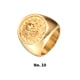 thumbnail image 3 of Anillo de acero inoxidable pulido para hombre, anillos redondos de animales Vintage, joyería Punk con personalidad, accesorios de fiesta para Ropa, zapatos y accesorios Miscelánea Oro Tamaño 10 Jumpingount AP014833-04, 3 of 6