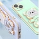 thumbnail image 5 of Funda para iPhone 13 Pro Max con soporte oculto de oso, suave TPU, a prueba de golpes, con soporte de oso 3D y protección para cámara, para mujeres y niñas - Blanco, 5 of 6