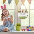 thumbnail image 6 of OAVQHLG3B Easter Round Wooden Hanging Sign, Bunny Welcome Wooden Plaque For Front Door, Porch, Outdoor Indoor, Farmhouse Wall Decor Party Favor & Decorations, 6 of 6