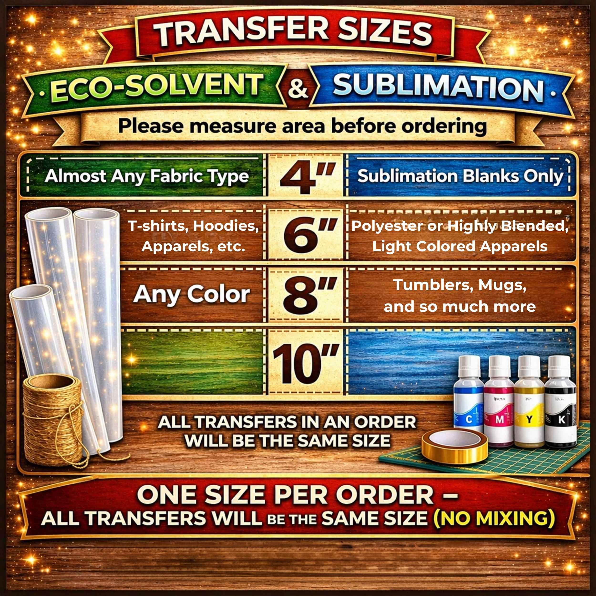 I Bury Things! 9-Piece Bundle for Crafters & DIY – 3 Eco-Solvent Transfers + 3 Sublimation Transfers Ready to Press for Shirts, Mugs & Tumblers + 3 Matching 2” Stickers