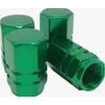 thumbnail image 2 of 4 PCS Style Polished Aluminum Chrome Tire Valve Stem Caps (Green), 2 of 3