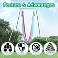 thumbnail image 4 of Kojem Yoga Swing Stand 97" Portable Frame 2.46m Triangle Structure Adjustable Stable Durable for Indoor Outdoor Aerial Hammocks Pull-up Poles Swing Inversion, 4 of 11