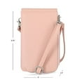 thumbnail image 3 of Nautica RFID Protection Crossbody Women's Leather Purse Holder Wallet, Pink, 3 of 4