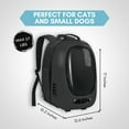 thumbnail image 3 of INSTACHEW Trekpod Smart Pet Carrier Backpack for Cats, Small Dogs and Puppies upto17 lbs, Intelligent Temperature Control, App- Enabled with 5V USB Portable Outlet, Hiking & Outdoor Use (Black), 3 of 6