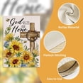thumbnail image 3 of Christian God Bless Our Home Decorative Garden Flag, Religious Spring Summer Easter Cross Sunflower Yard Outside Decorations, Inspirational Fall Autumn Burlap Outdoor Small Home Decor 12.5x18, 3 of 6