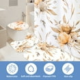 thumbnail image 6 of Dznils Brown Floral Shower Curtain Sets with Rugs, 16pc Watercolor Bathroom Curtains Set, 72" x 72", 6 of 9