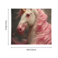 thumbnail image 3 of Xecao Haired White Horse patten Tapestry 60x51 Inches Wall Hanging Poster Tapestry for Living Room Bedroom Home Decor, 3 of 6