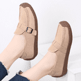 thumbnail image 6 of Elecsop Womens Loafers, Comfortable Dressy Slip On Womens Casual Shoes Vintage Buckle Suede Boat Shoes, 6 of 9