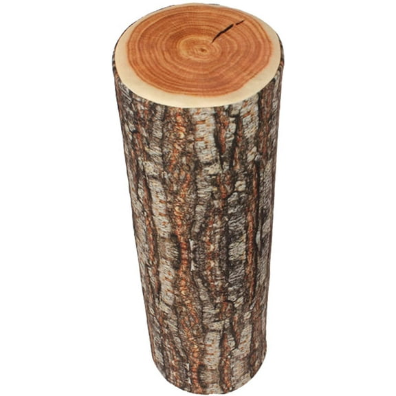 AURORA TRADE Creative Natural Wood Design Soft Log Comfortable Neck Sleeping Throw Pillow Cushion for Home Office Car,17in
