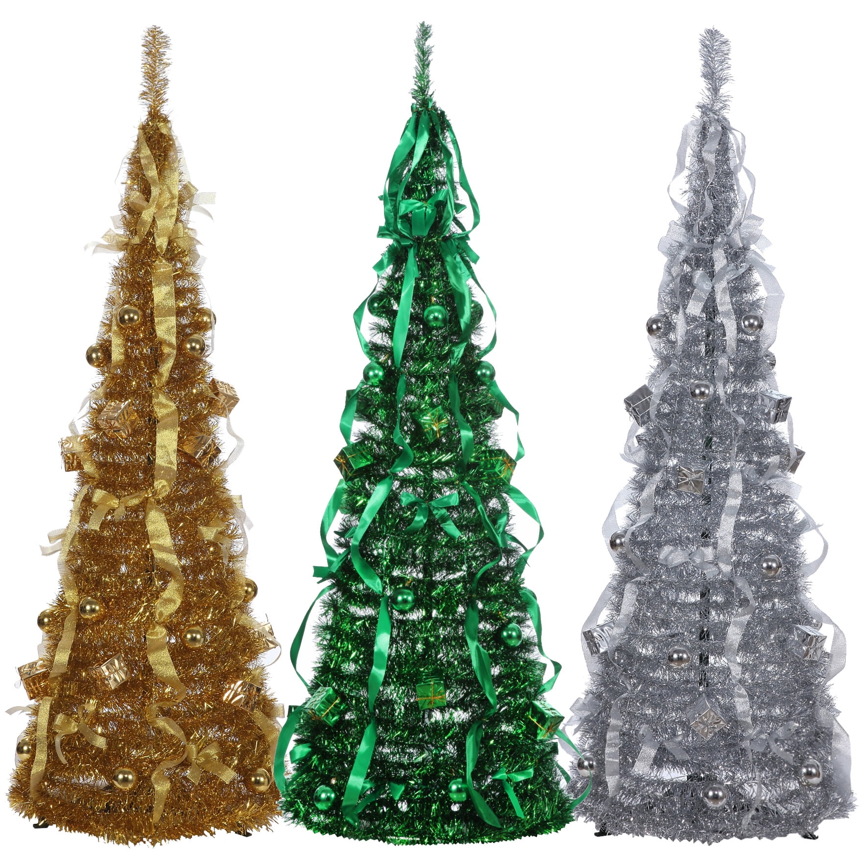 Homegear 5ft Artificial Decorated Collapsible Christmas Tree Xmas