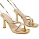 thumbnail image 5 of Sandalias de tacón Mostrin Gold con tiras y cordones para mujer, 5 of 7
