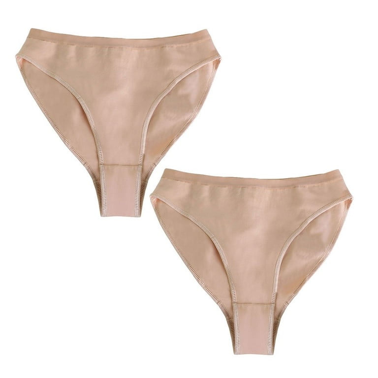 Women's Tan Dance Underwear Seamless Ballet Briefs 2 Packs, A Size up 