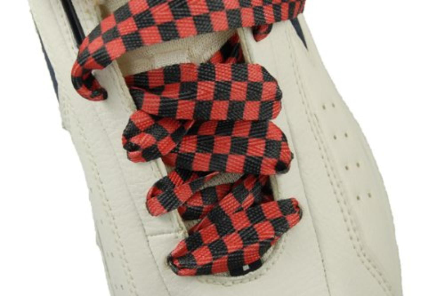 Eyelets Sneakers Shoelace One Pair Fashion Flat Shoelaces "Checker" 6 pr 