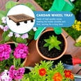 thumbnail image 3 of 1 Pce Plateau de Pot de Fleurs Mobile en Bois avec Roulettes, 3 of 8
