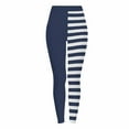 thumbnail image 5 of Gyexs Christmas Leggings for Women Red and White Striped Tights Ankle Length High Waist Funny Leggings Dark Blue & Size XXL, 5 of 6