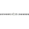 thumbnail image 4 of Finest Gold 14K White Gold 3.5 mm Diamond-Cut Rope with Lobster 30 in. Clasp Chain, 4 of 7