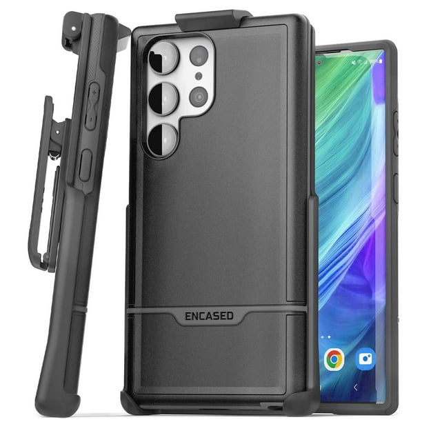 Funda para Cinturón Encased Negro, Protección a Prueba de Golpes para Samsung Galaxy S23 Ultra