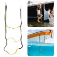 thumbnail image 4 of Boarding Rope Ladder, Nylon Webbing  Boat Rope Ladder  For Canoeing For Inflatable Boat Fluorescent Green 3 Stairs, 4 of 8