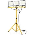 thumbnail image 4 of 36000Lumen LED Work Lights with Stand - 3 Head Foldable Stand Work Light with 16FT Cord - IP67 Waterproof Tripod Lights for Outdoor Indoor Job Site Workshop Garage Construction Site Lighting, 4 of 19