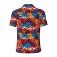 thumbnail image 4 of Rocae Colorful Hawaii Palms for Men's Short Sleeve Polo Shirt, Quick Drying Performance Moisture Wicking Sports Men's Golf Shirt XX-Large, 4 of 9