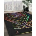 thumbnail image 3 of Ahgly Company Machine Washable Indoor Rectangle Transitional Night Black Area Rugs, 8' x 10', 3 of 7