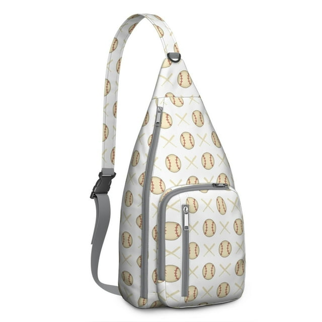 Sports Enthusiast Sling Backpack - Durable Crossbody Shoulder Bag with Ball Inspired Design