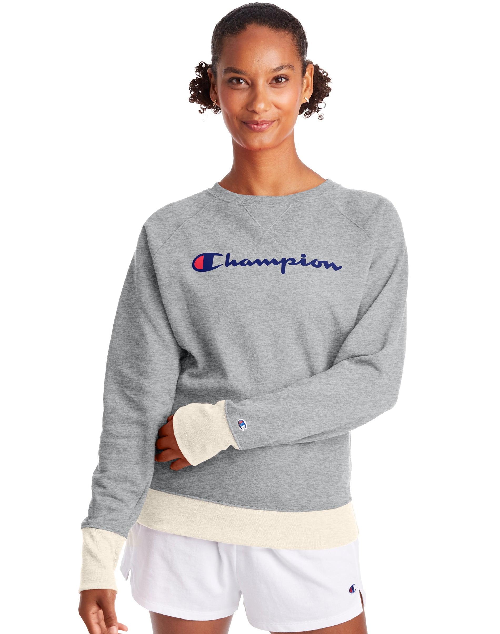 Champion - Champion Women's Athletics Powerblend Boyfriend Crew, Script ...