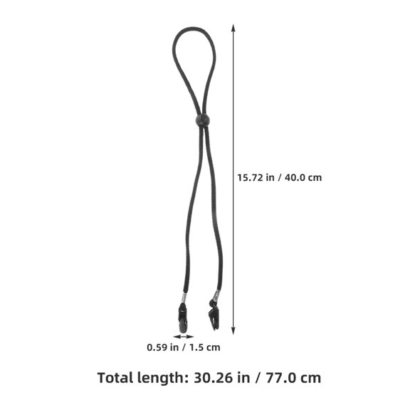 NICEXMAS 2Pcs Universal Black Hat Clip with Adjustable Cord for Windproof Hat Support