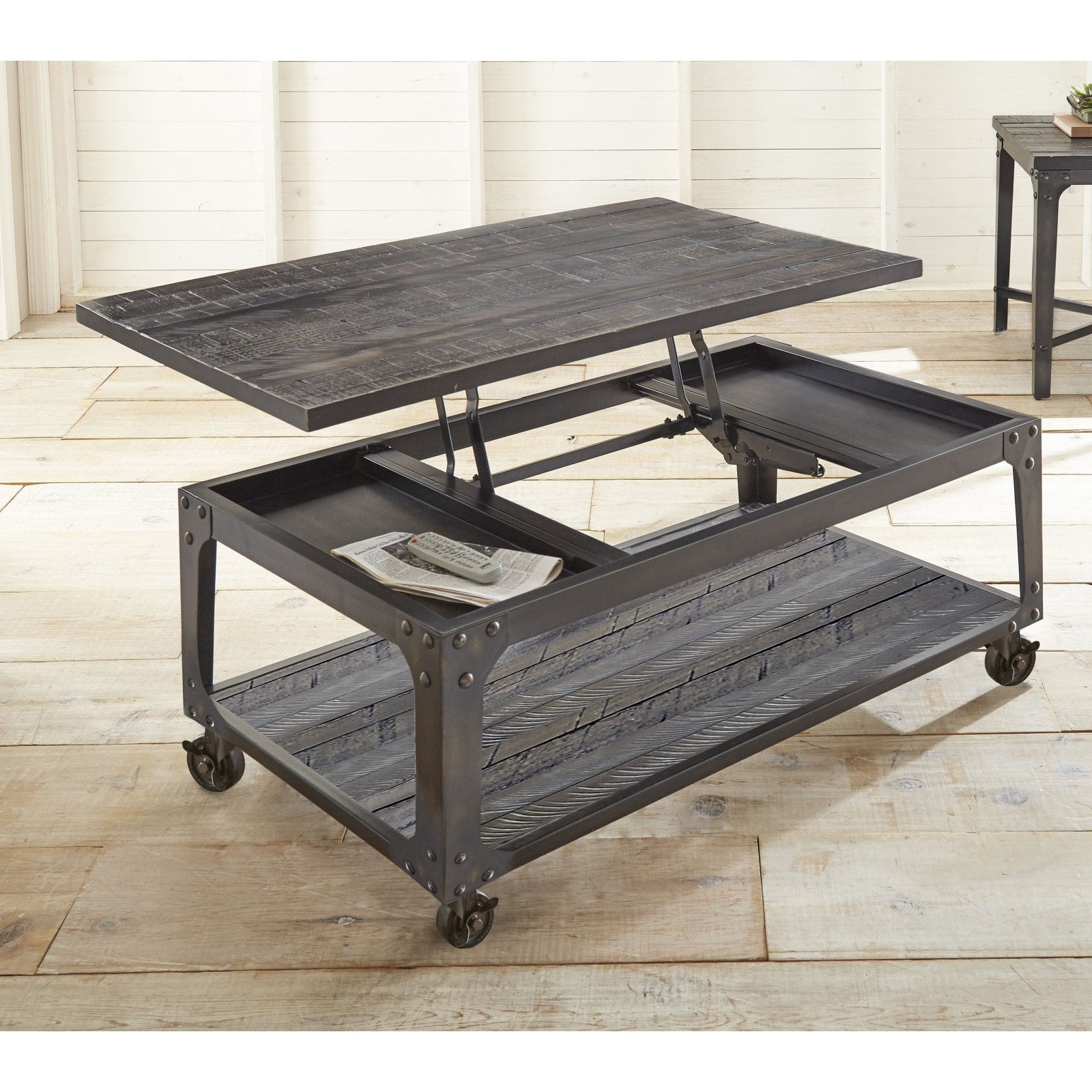 Sherlock Lift Top Tail Table With Casters Com