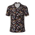thumbnail image 2 of Daiia Daisies Flowers Pattern Men’s Polo Shirts,Solid Deck Shirt,Classic Fit, Breathable Cotton Polo for Casual and Sport Wear-Large, 2 of 7