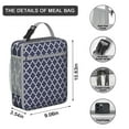thumbnail image 3 of Abstract Plaid Insulated Lunch Box Men Reusable Lunch Bag Water-Resistant Lunch Tote Portable Bag Work Beach, 3 of 5
