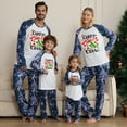 thumbnail image 2 of Candy Cane Pajama Sets For Family Christmas, White And Blue, 2 Pieces, Size NB - Men 6XL, 2 of 7