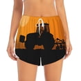 thumbnail image 2 of Logiee tractor cultivating the land Print Women 2 in 1 Running Shorts,High Waisted Athletic Shorts,Gym Workout Shorts with Liner Pockets-XX-Large, 2 of 7