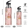 thumbnail image 2 of Yayeee 33oz Insulated Water Bottle Double Wall Stainless Steel with Flip Straw Lid, Beige Gingerbread Houses, 2 of 7