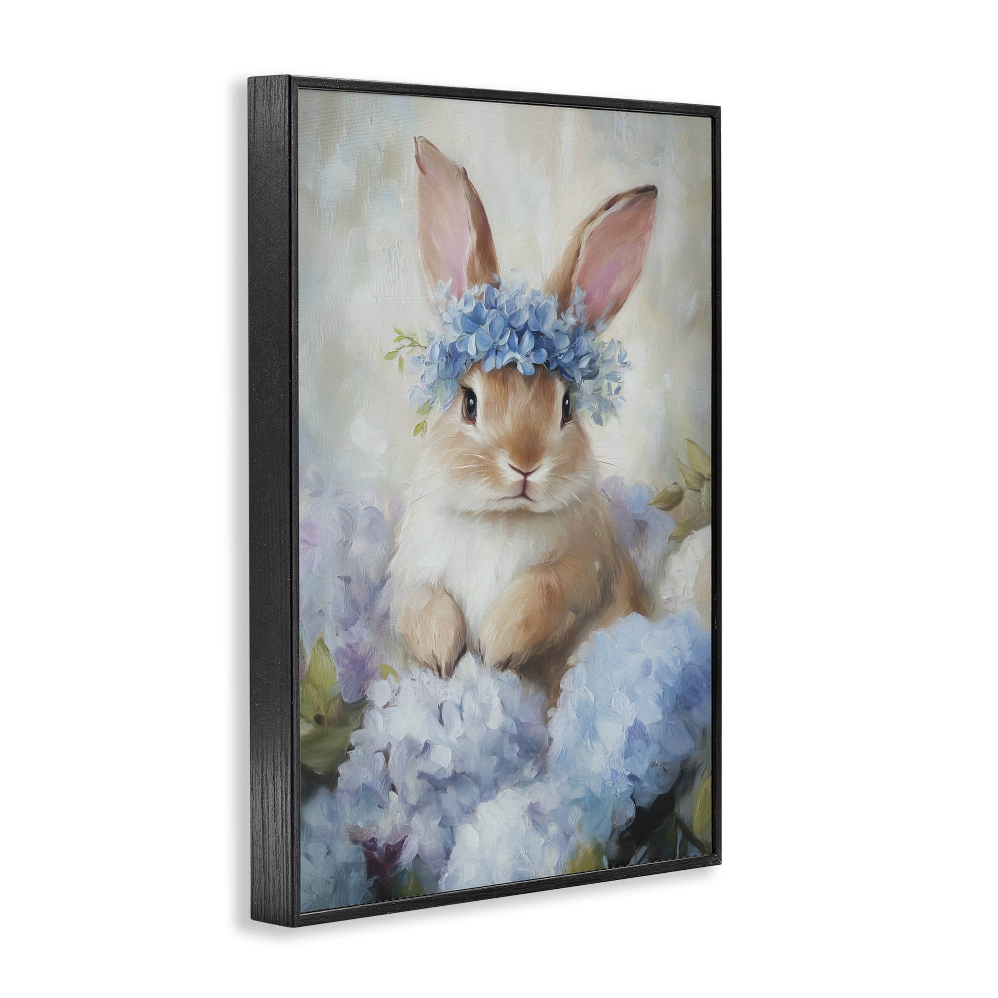 Stupell Industries Bunny In The Blossoms Black Framed Giclee Art, design by Tina LeCour